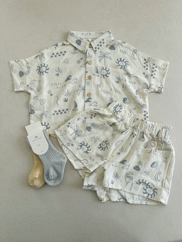 SOCK SET - SKY, YELLOW