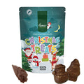 christmas hames solid milk chocolate shapes in 100g recyclable pouch