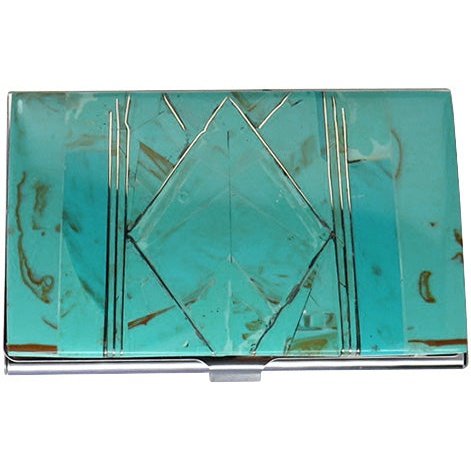 Southwestern Turquoise Inlay Card Holder
