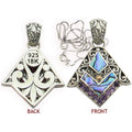 Sterling Silver Abalone Amethyst Pendant