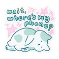 Sticker - Wait, Where’s My Phone Cat by Laura Zeng