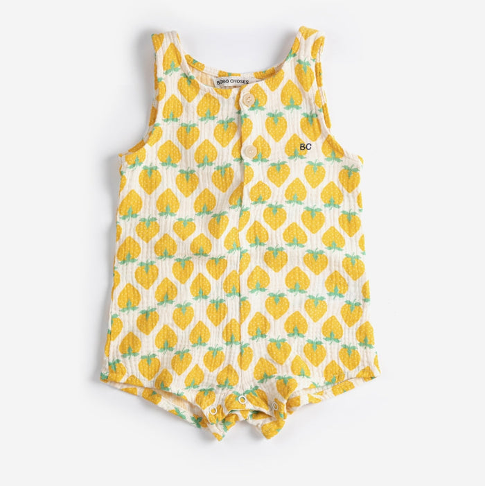 Strawberry all over woven playsuit - BABY