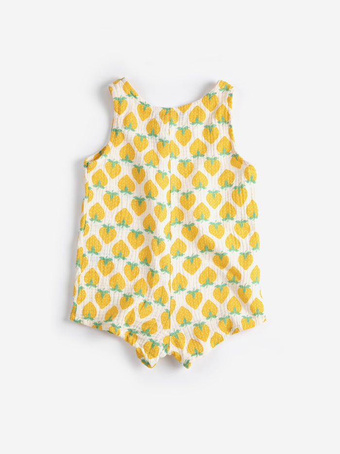 Strawberry all over woven playsuit - BABY