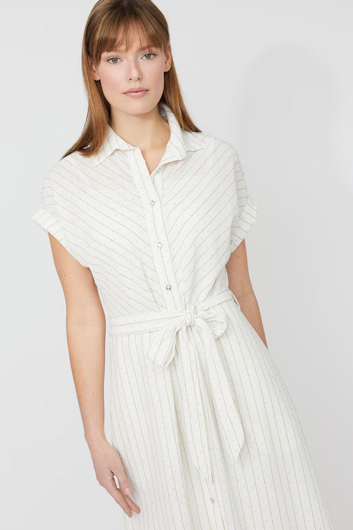 Striped Casual Shirt Dress