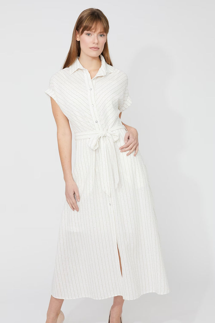 Striped Casual Shirt Dress