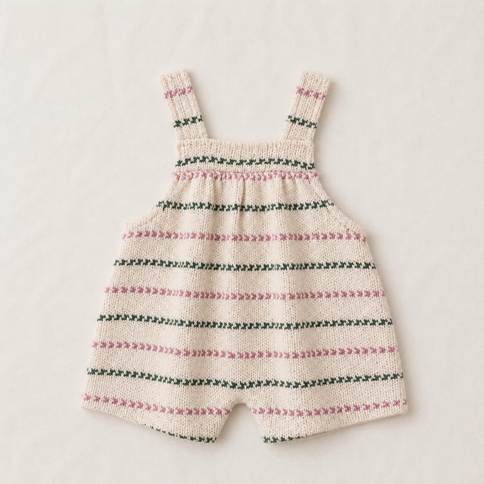 STRIPED FLAMÉ JERSEY JUMPSUIT - BABY