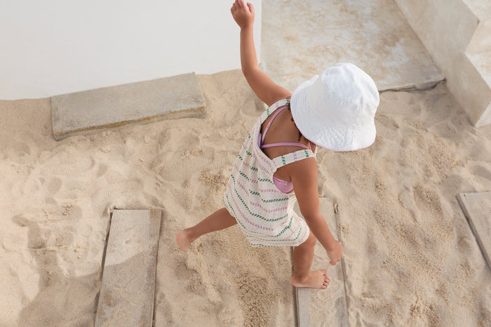 STRIPED FLAMÉ JERSEY JUMPSUIT - KIDS