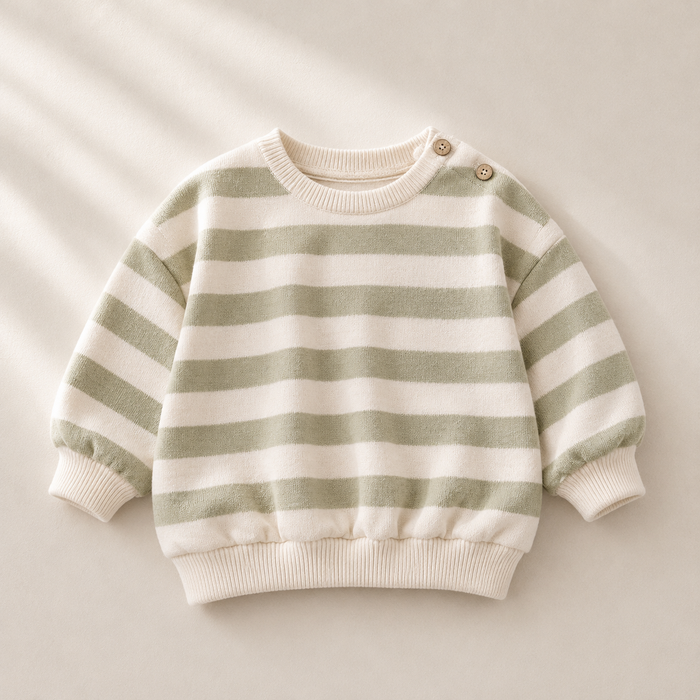STRIPED JERSEY SWEATER - BABY