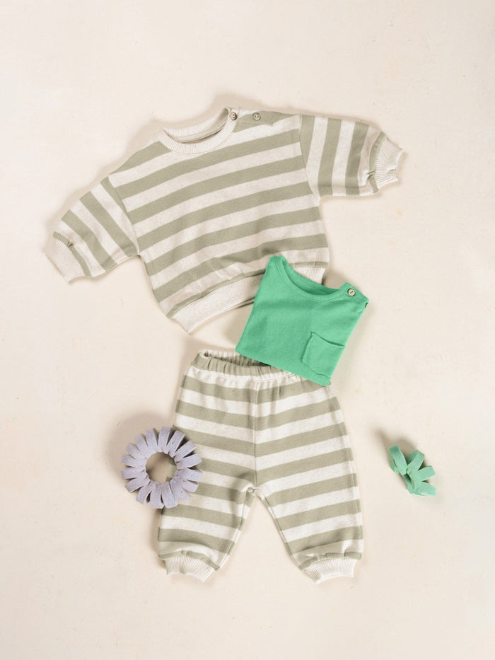 STRIPED JERSEY SWEATER - BABY
