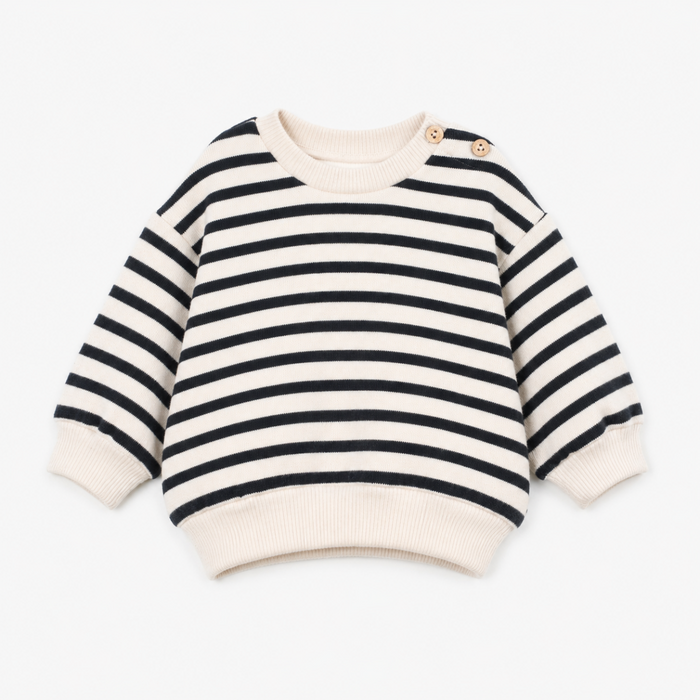 STRIPED JERSEY SWEATER - COCOON - Baby