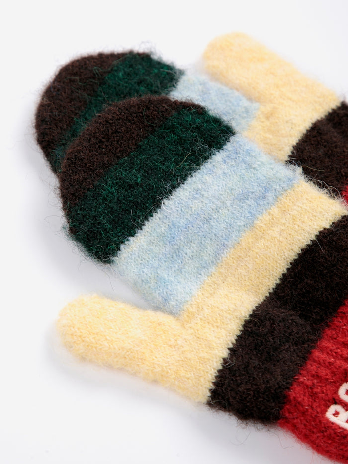 Striped knitted mittens - BABY