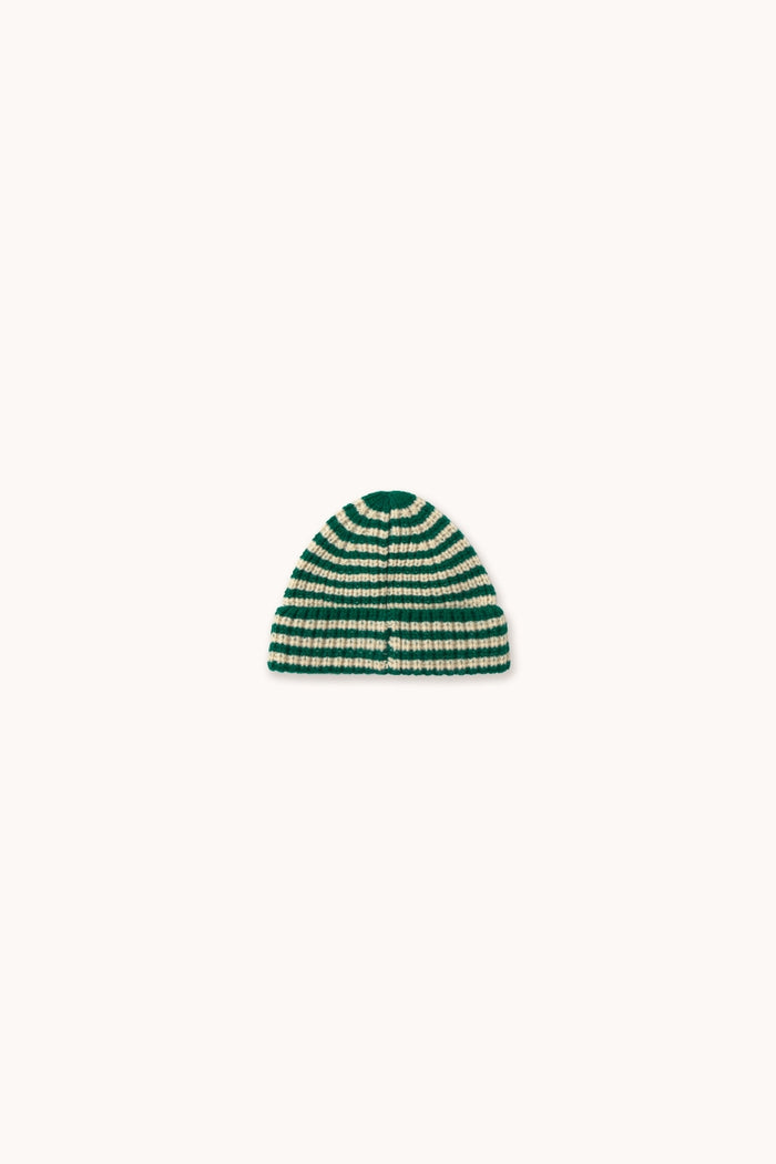 Stripes Beanie Donkergroen - BABY
