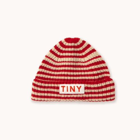 Stripes Beanie Donkerrood - KIDS