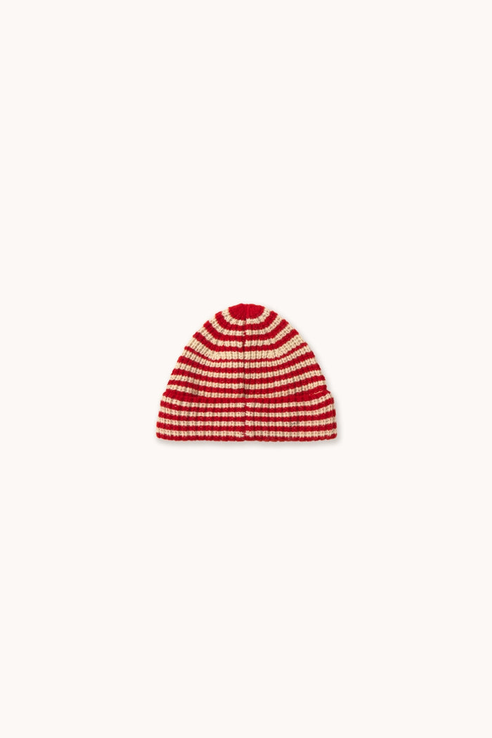 Stripes Beanie Donkerrood - KIDS
