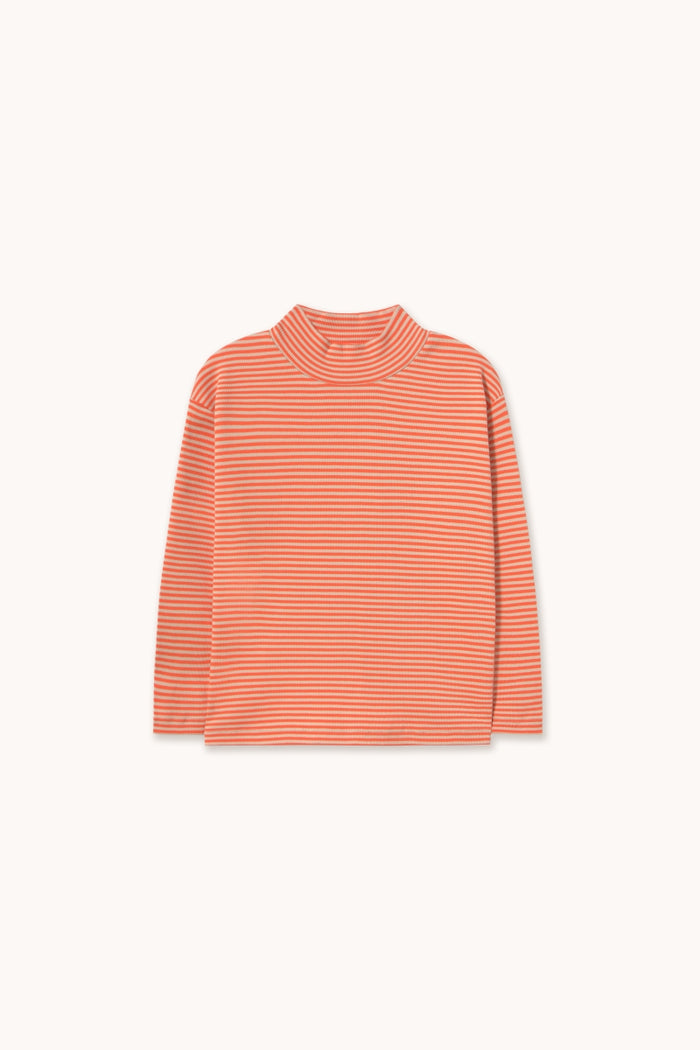 Stripes Rib Mockneck Summer Red - KIDS