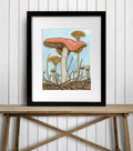 PinkPolish Design Art Prints "Spring Mushrooms"  Watercolor Painting: Art Print