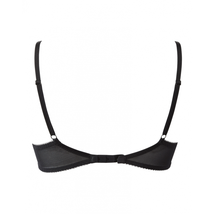 Super boost Lace Plunge Bra in Black