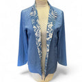 Susan graver blue floral print