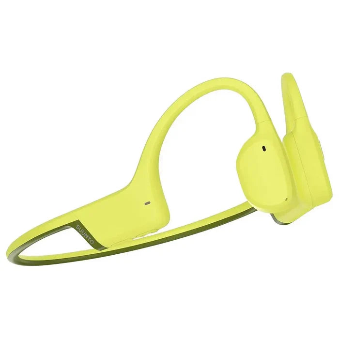 Suunto Sonic Open Ear Bone Headphones in vibrant yellow, featuring a lightweight and ergonomic design for comfortable all-day wear. Lime from  John Bull Clothing