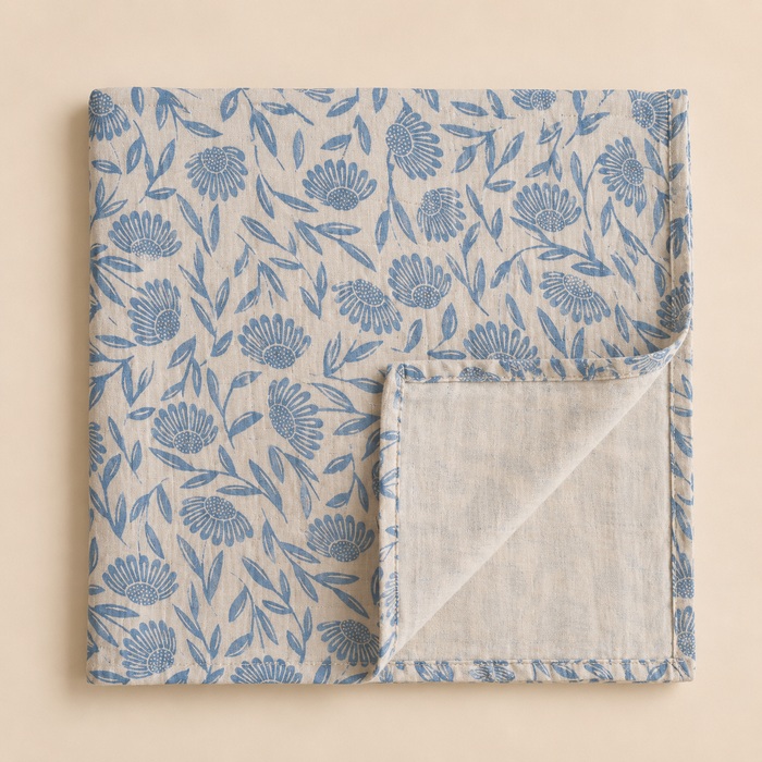 SWADDLE 120x120 - Blue Flowers
