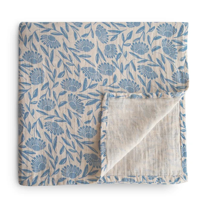 SWADDLE 120x120 - Blue Flowers