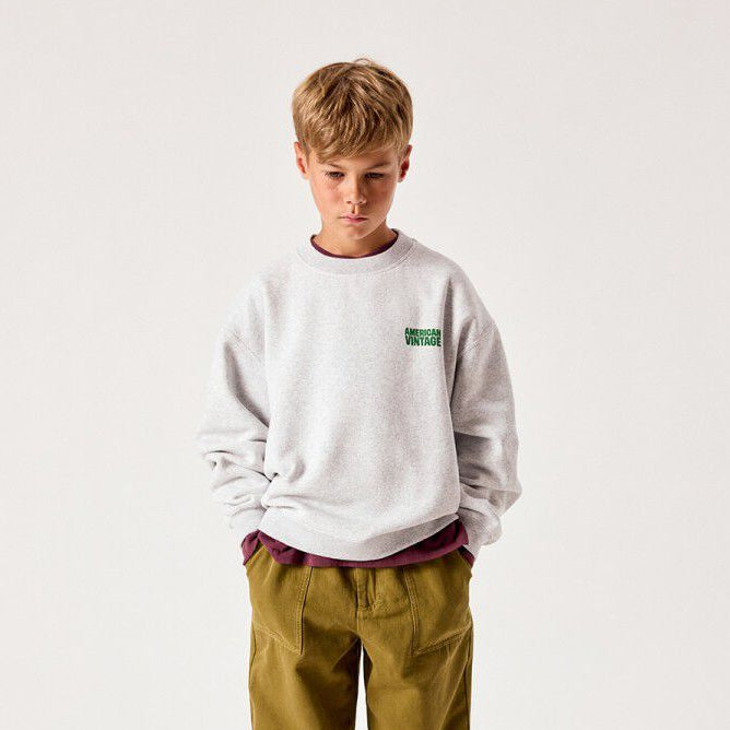 Sweater Baptown grey melange - KIDS