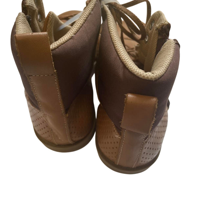Tan and brown bibi boots