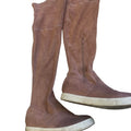 Tan suede over the
