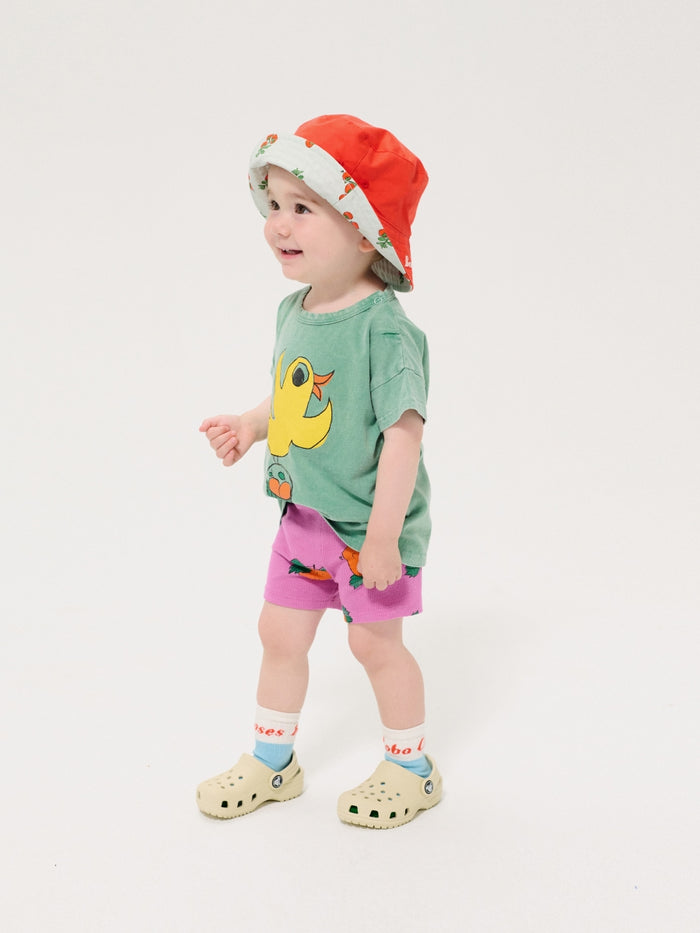 Tangerine all over short leggings - baby