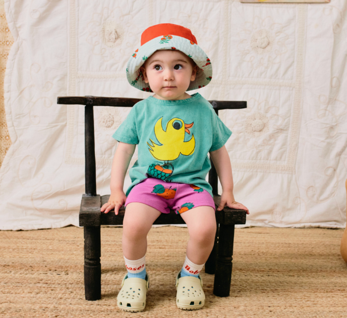 Tangerine all over short leggings - baby