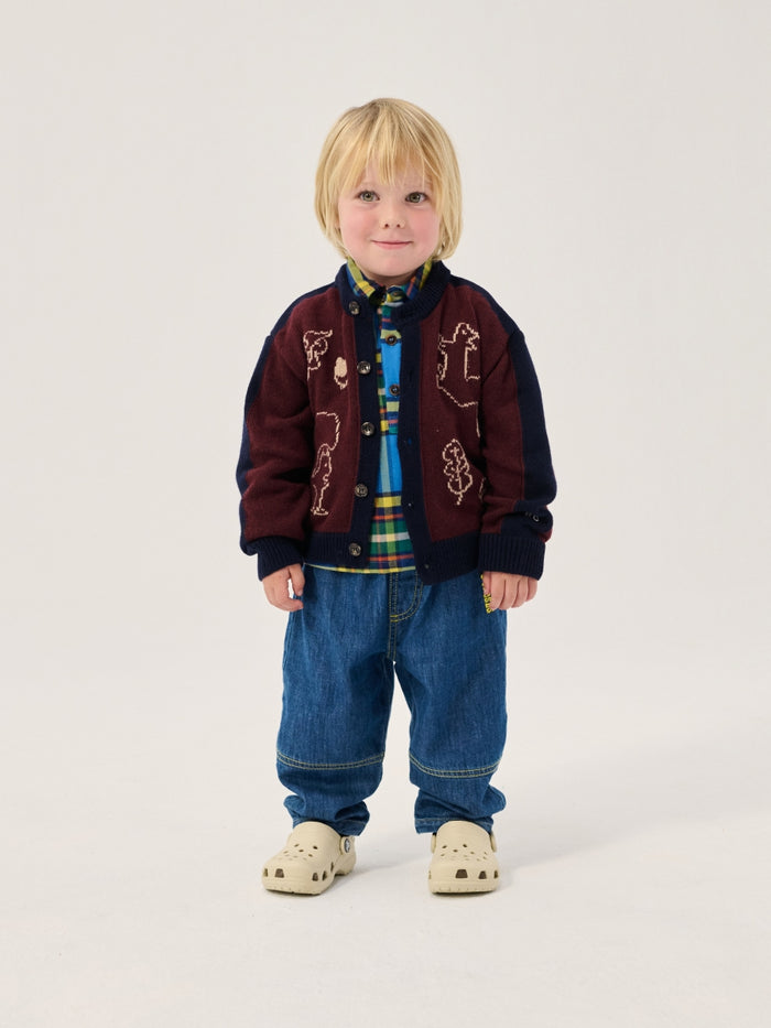 Taxi Saurus Tag denim pants - BABY