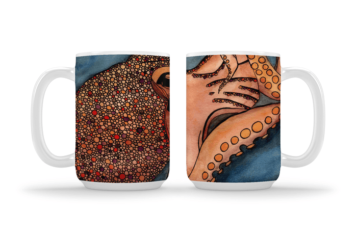 PinkPolish Design Coasters "Tentacles" 15oz Mug