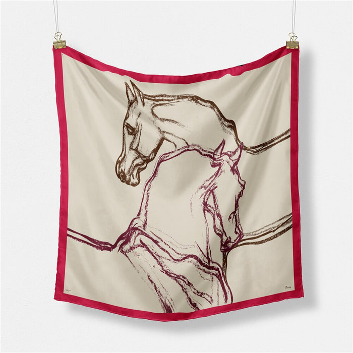 Terina Red Silk Scarf / 53cm