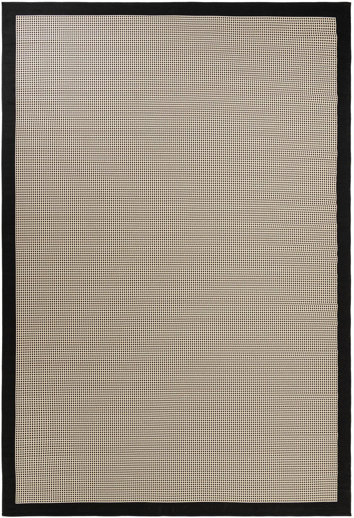 Terrace Fringe Collection Area Rug - Oceanside Rectangle Black Main