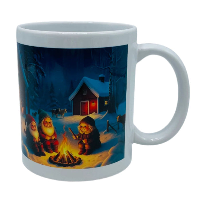 Three Gnomes by the Fire Coffee Mug
