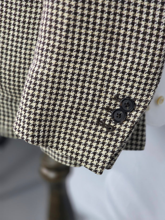 Timothy Everest - Three Button Sport Coat - Brown/Cream Houndstooth