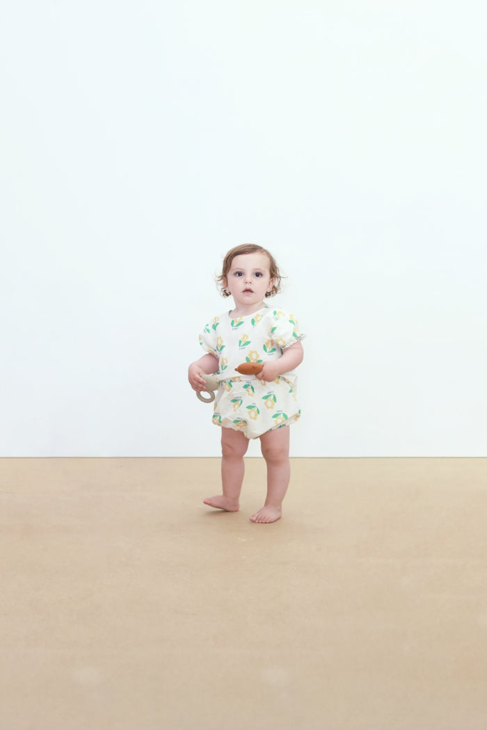 Tiny Flower Linen Bloomer - BABY