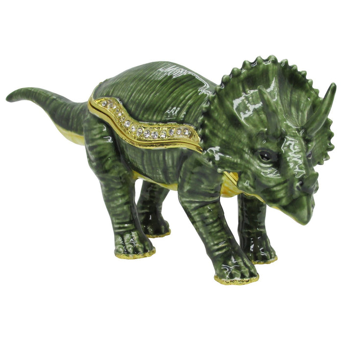 Triceratops Dinosaur Jeweled Trinket Box SWAROVSKI Crystals