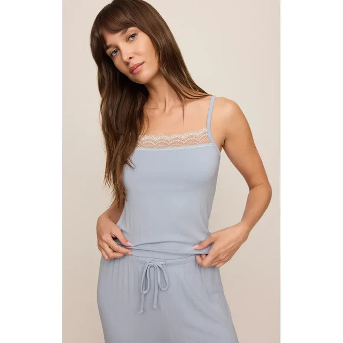 Trina Rib Tank in Skyline
