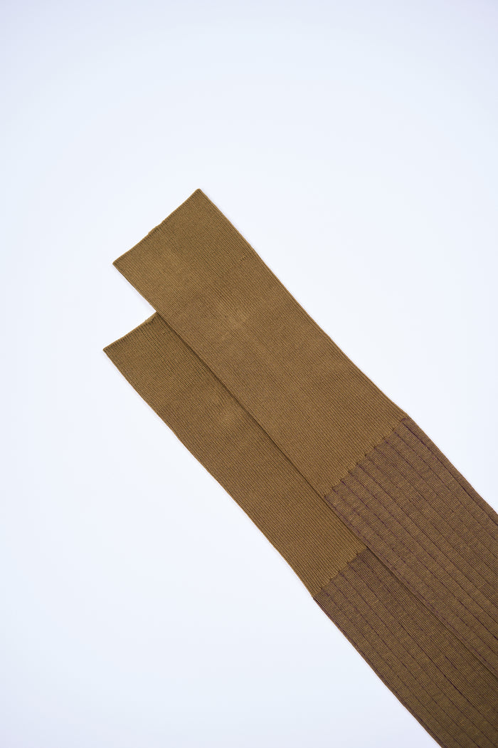 Twinkima.G - Egyptian Cotton Socks - Khaki Striped (OTC)