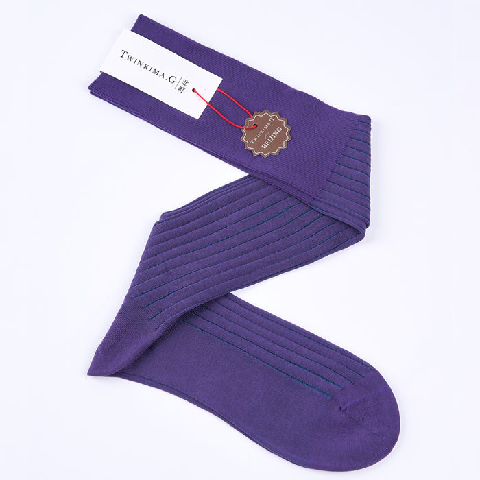 Twinkima.G - Egyptian Cotton Socks - Purple Striped (OTC)