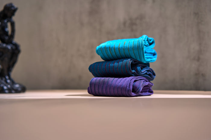 Twinkima.G - Egyptian Cotton Socks - Purple Striped (OTC)