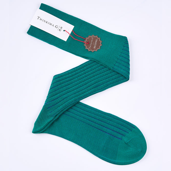 Twinkima.G - Egyptian Cotton Socks - Sea Green Striped (OTC)