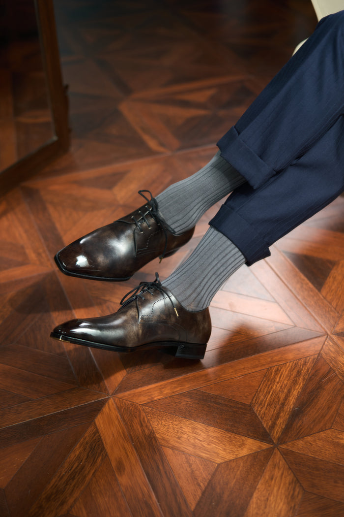 Twinkima.G - Egyptian Cotton Socks - Solid Grey (OTC)