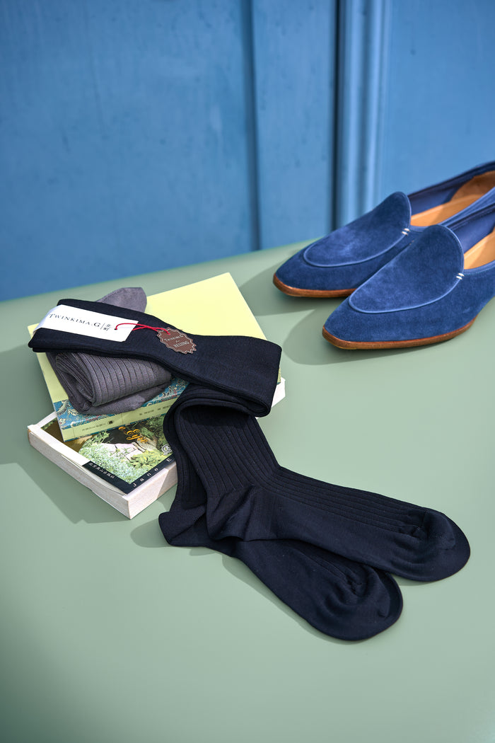 Twinkima.G - Egyptian Cotton Socks - Solid Midnight (OTC)