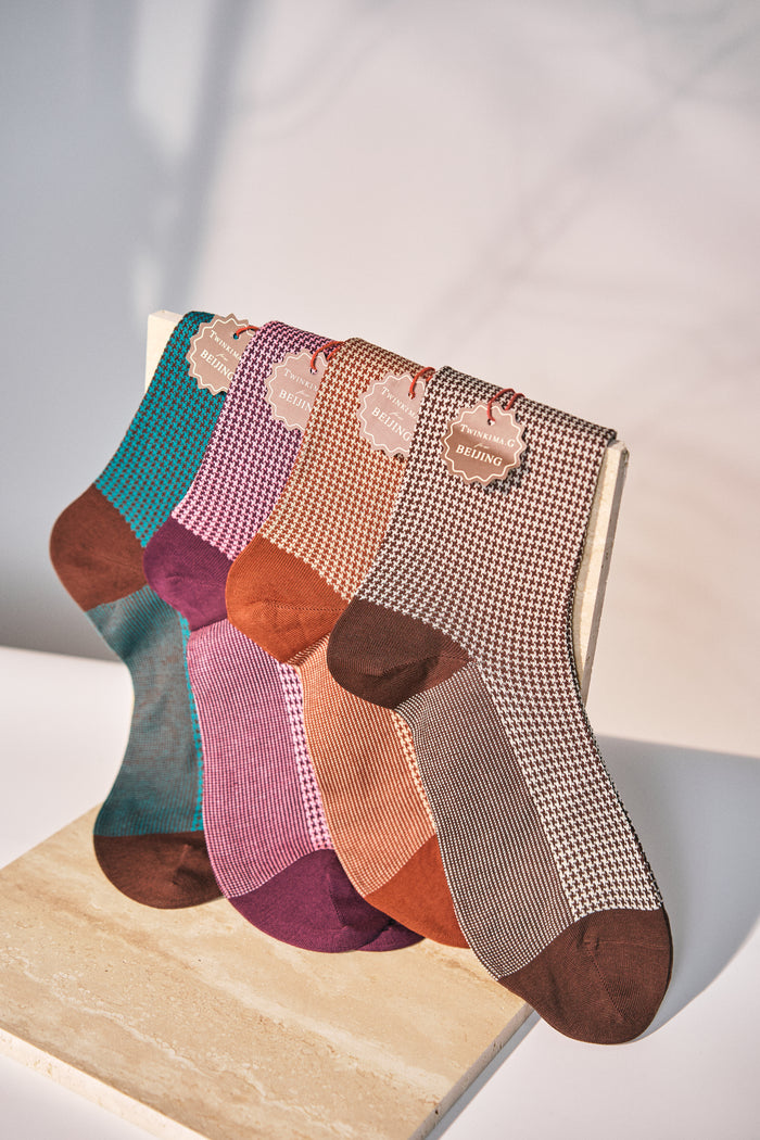 Twinkima.G - Houndstooth Socks - Bundle (Mid-Calf)