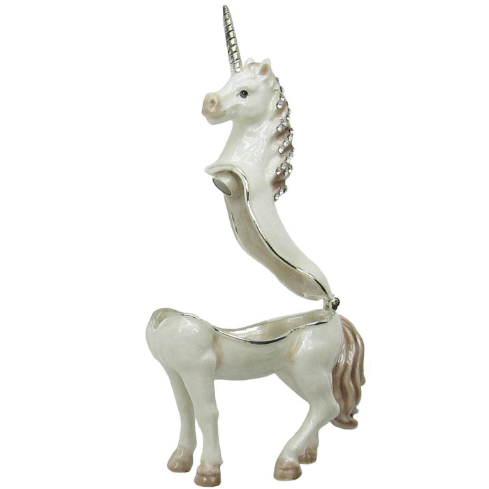 Unicorn Jeweled Trinket Box Austrian Crystals,