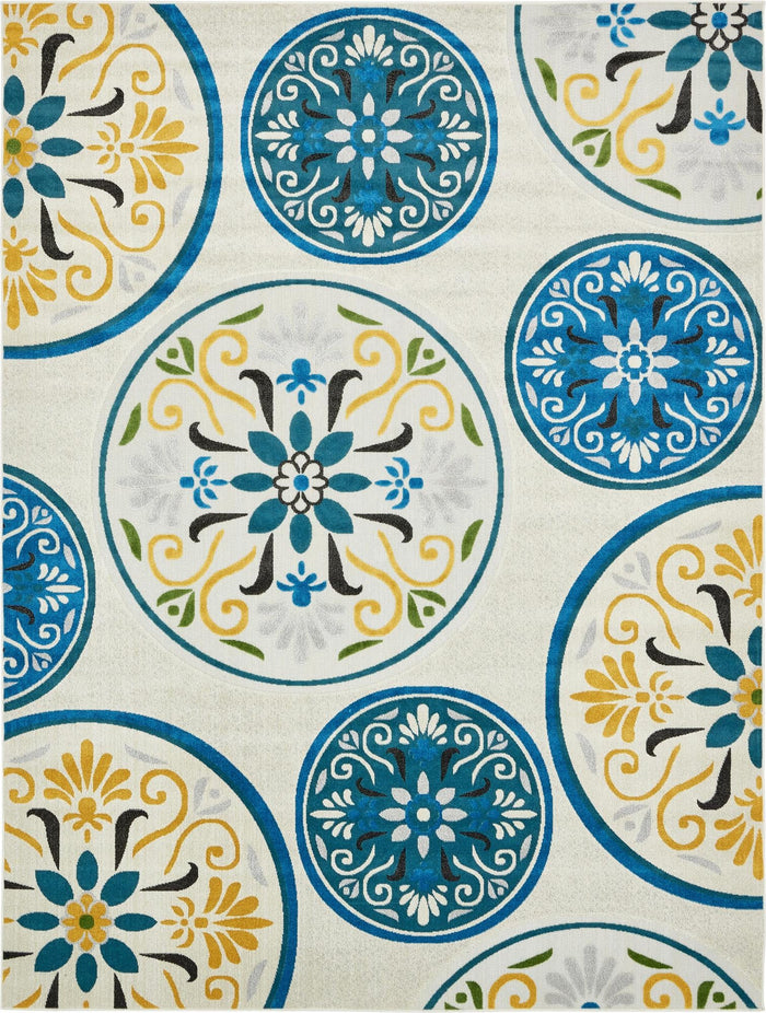 Urban Terrace Collection Area Rug -  Deck Rectangle Cream  lifestyle 2