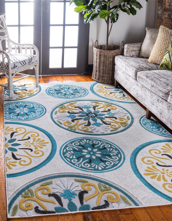Urban Terrace Collection Area Rug -  Deck Rectangle Cream  lifestyle 3