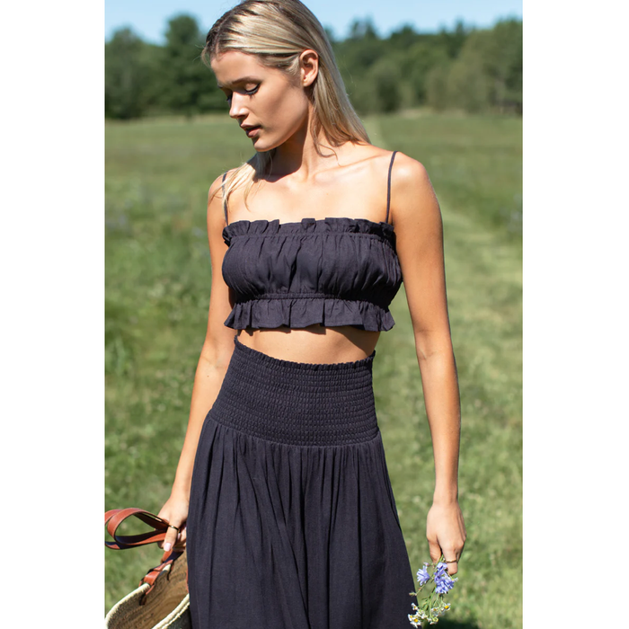 Vacation Top in Midnight Linen - Romantiques